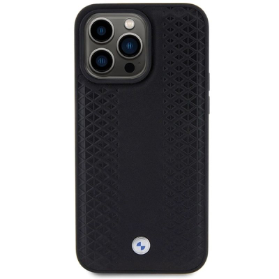 Kapak telefoni BMW BMHCP15X22RFGK për iPhone 15 Pro Max 6.7", model diamant, i zi