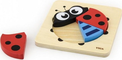 Puzzle druri për fëmijë Viga Toys Ladybug, 4 pjesë, shumëngjyrësh