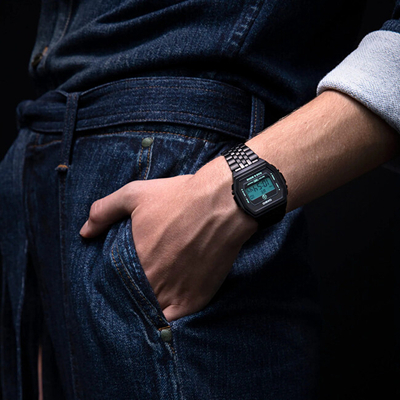 Orë dore Casio Rag & Bone A1000RCB-1ER (007), e zezë