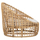 Kolltuk rattan natyral 103×92×81 cm (HM9814), bardhë