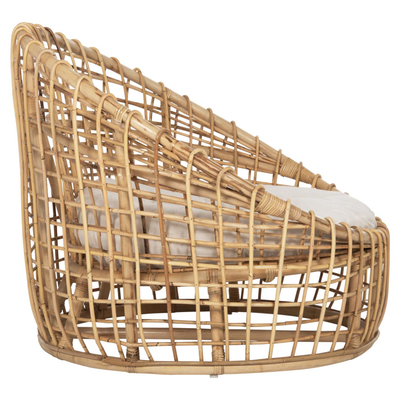 Kolltuk rattan natyral 103×92×81 cm (HM9814), bardhë