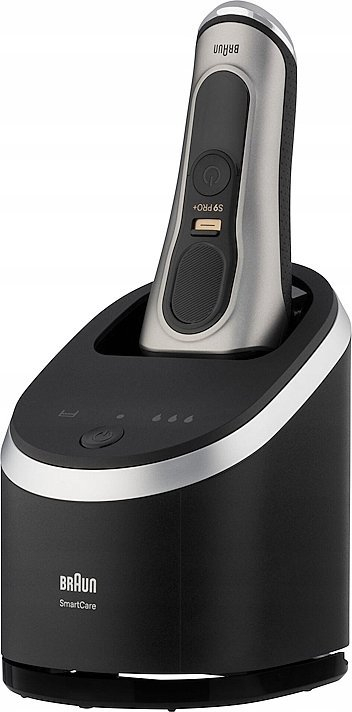 Електрична машина за бричење Braun Series 9 PRO+ 9575cc, со станица за полнење, инокс, сива