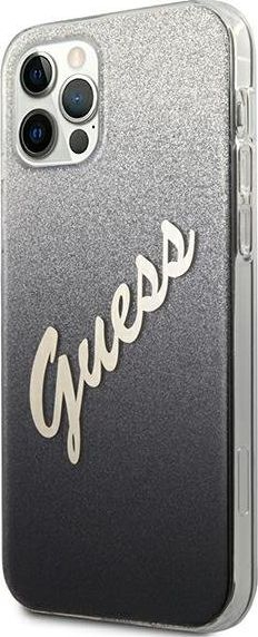 Kapak telefoni Guess GUHCP12LPCUGLSBK, për iPhone 12 Pro Max, hardcase Glitter Gradient, i zi
