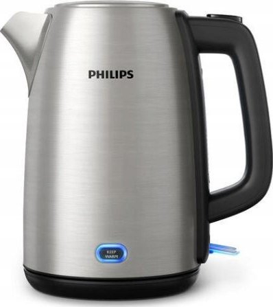 Ibrik elektrik Philips Viva Collection HD9353/90, 1.7L, inox, argjendtë