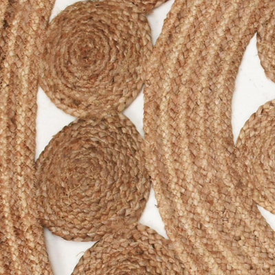 Tapet Home Styling Collection Jute Boho, rrumbullakët 120cm, i gërshetuar, ngjyrë natyrale
