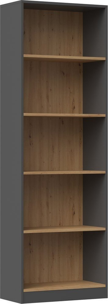 Raft librash Topeshop Shelf Unit R60, 60x30x182 cm, anthracite dhe artisan oak