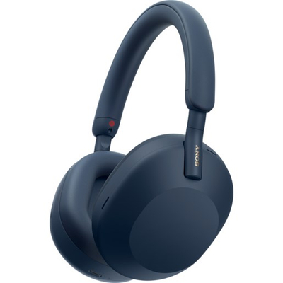 Kufje Sony WH-1000XM5, me tel edhe wireless, blu