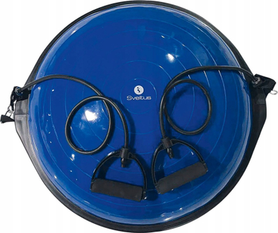 Top balancues Sveltus Bosu Anti-slip, me tuba elastikë, 22cm, blu