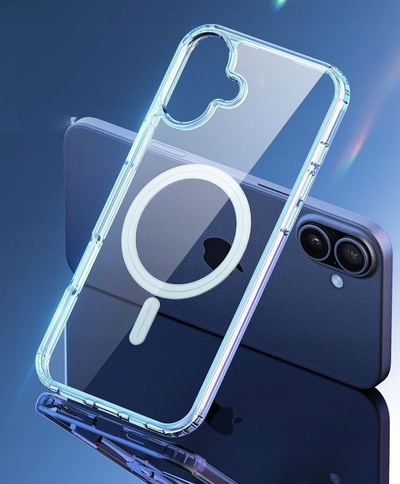 Mbulesë telefoni Dux Ducis Clin Mag për iPhone 16 Plus, e tejdukshme, me MagSafe