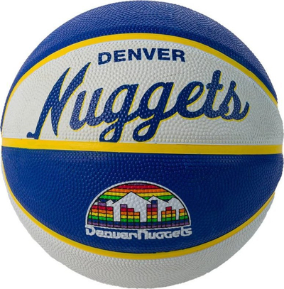 Top basketbolli Wilson Denver Nuggets Retro Mini, Hardwood Classics, blu e bardhë