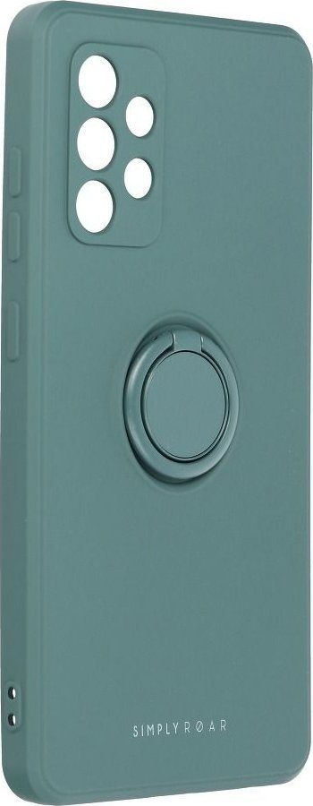 Kapak telefoni Simply Roar për Samsung Galaxy A52, TPU matte, me unazë magnetike, jeshil