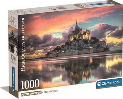 Puzzle Clementoni The Magnificent Mont Saint Michel, 1000 pjesë, shumëngjyrësh