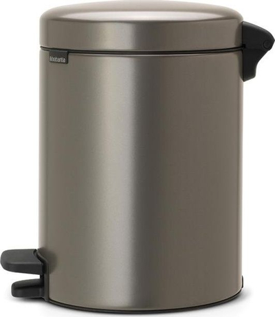 Kosh me pedale Brabantia NewIcon, 5L, çelik, platin i zi