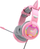 Kufje gaming Havit Gamenote H2233D, me mikrofon, RGB, rozë