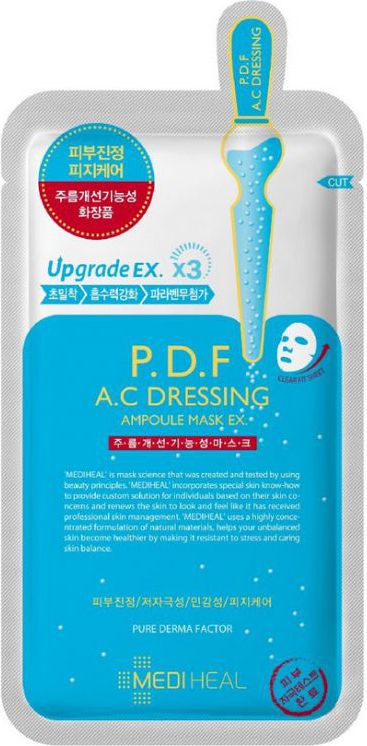 Maskë fytyre MEDIHEAL P.D.F A.C Dressing Ampoule, qetësuese, për lëkurë me akne