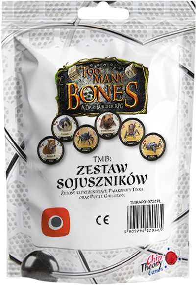Zgjerim loje tavoline Portal Games Too Many Bones Set of Allies, aleatë shtesë, kërkon lojën bazë