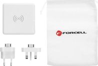 Karikues udhëtimi ForCell 4 në 1, 8000mAh, 2x USB A 1x USB C, i bardhë