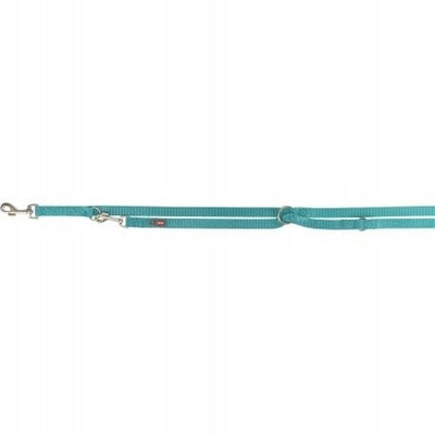 Set jakë dhe litar për qen Trixie Premium Adjustable, 200x2.5 cm, najlon, blu aqua