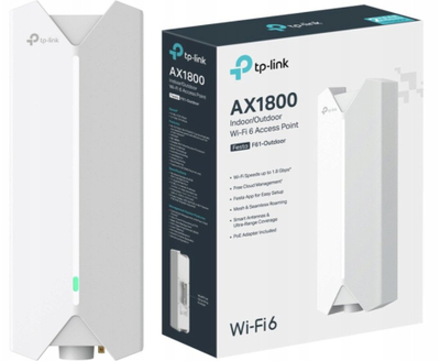 Надворешна пристапна точка TP-LINK Festa F61-Outdoor, AX1800, Wi-Fi 6, бела