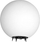 Lampë kopshti Globo LUNA II, E27, IP65, 380mm, e bardhë
