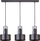 Lampë varëse Sigma Rif Plus 3 31194, 3 x E27, metal, e zezë