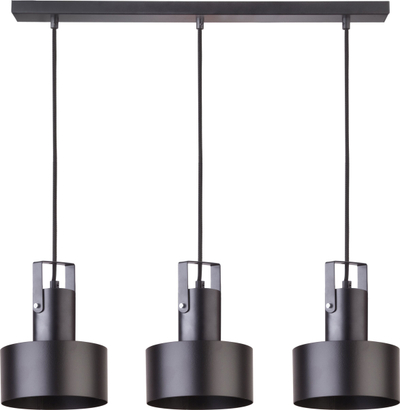 Lampë varëse Sigma Rif Plus 3 31194, 3 x E27, metal, e zezë