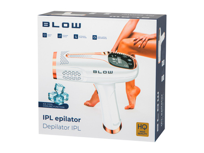 Epilator IPL Blow Ice Cool, për trup e bikini, pa dhimbje, i bardhë