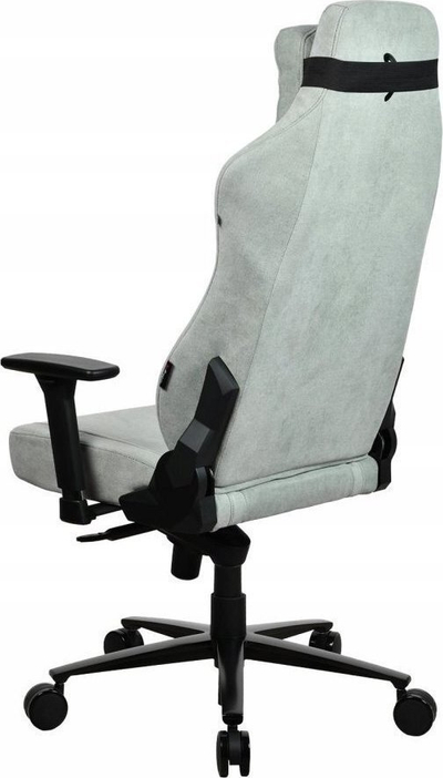 Karrige gaming Arozzi Vernazza, material i butë, mbështetëse 3D, gri perle