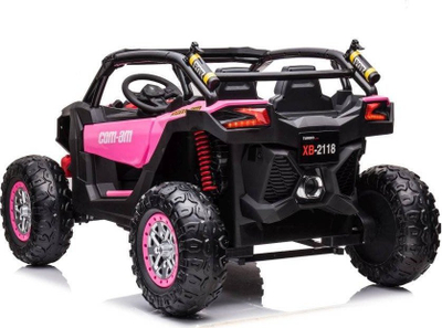 Makina elektrike për fëmijë LEAN Toys Buggy XB-2118, 24V, me telekomandë, rozë