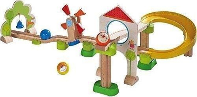 Lodër pistë mermeri HABA Kullerbu Windmill, 25 pjesë, Montessori, multingjyrëshe