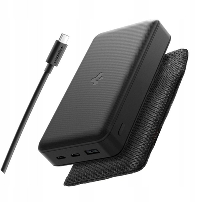 Power bank Spigen EA3030, 30000mAh, 30W, e zezë