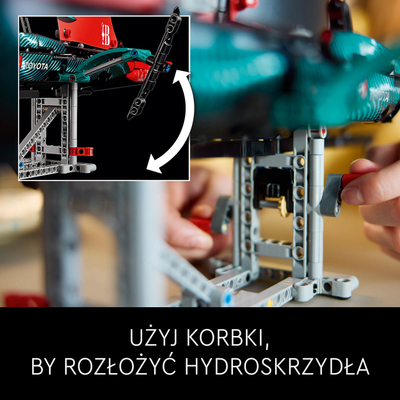 Model jahti LEGO Emirates Team New Zealand AC75, maket koleksionistësh, shumëngjyrësh