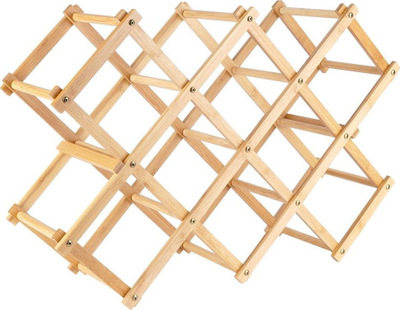 Raft vere për 10 shishe, bambu, ngjyrë natyrale
