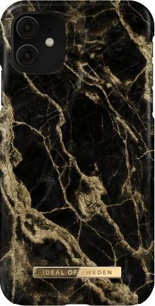 Mbulesë mbrojtëse iDeal Of Sweden Fashion për iPhone 11 XR, Golden Smoke Marble, e artë mermeri