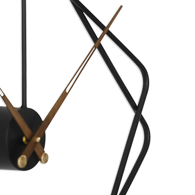 Orë muri MPM E04.4478.90, 60cm, metal moderne, e zezë