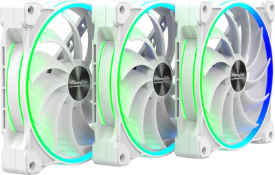Ventilator për kompjuter Alpenfohn Wing Boost 3 ARGB, i bardhë