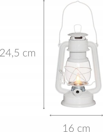 Kandil Hurricane LED, efekt flake që përdridhet, 24.5 cm, i bardhë