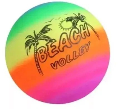 Top lodre Colorful Play Ball Beach Volley, 23 cm, gome, shumëngjyrësh