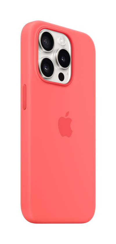 Маска Apple iPhone 15 Pro Silicone Case со MagSafe, Guava