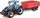 Lodër traktor New Holland T7.315 me rimorkio Bburago, model metal, gjatësi 27 cm, blu