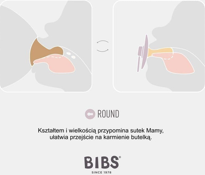 Цуцла смирувач BIBS Colour, природна Hevea, големина M, сива Fossil