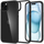 Mbulesë telefoni Spigen Ultra Hybrid për iPhone 15 6.1", transparente, kornizë e zezë mat