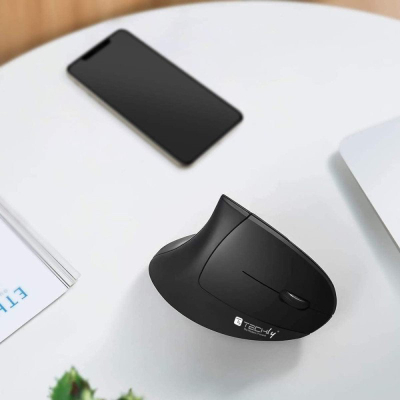 Maus wireless Techly IM 1200-VM-B, 1600 DPI, 7 butona, i zi