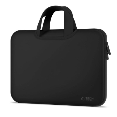 Çantë laptopi Tech-Protect Neoprene, 13-14", me dorezë, e zezë