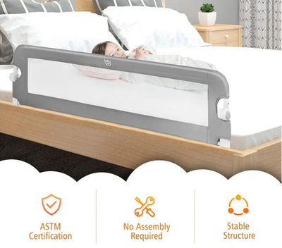 Mbrojtëse për shtrat Baby Center Melandi Guimo 150x48,5x35, e hirtë