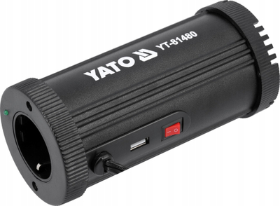 Inverter për makinë Yato, 12V në 230V, 150W, me USB 5V