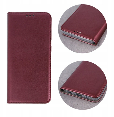 Futera magnetike Futera Smart për Samsung Galaxy S25, lëkurë eko, me kapak që rri vetë, e zezë
