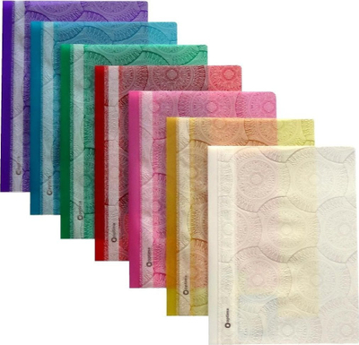 Dosje unazore Promised Land A4 PP, motiv boho, set 10 copë, shumëngjyrëshe