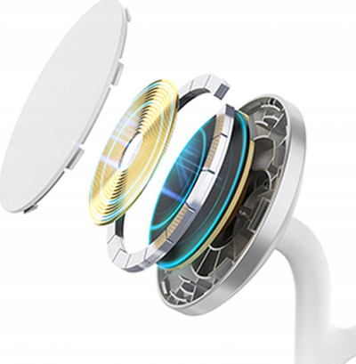 Karikues wireless 3 në 1 Choetech T585-F, magnetik për iPhone dhe Apple Watch, i bardhë