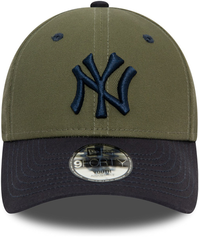 Kapele New Era 9FORTY Youth Contrast Khaki, New York Yankees, 100% pambuk, e gjelbër